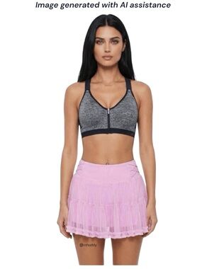 Stelle L pink tulle athletic skort